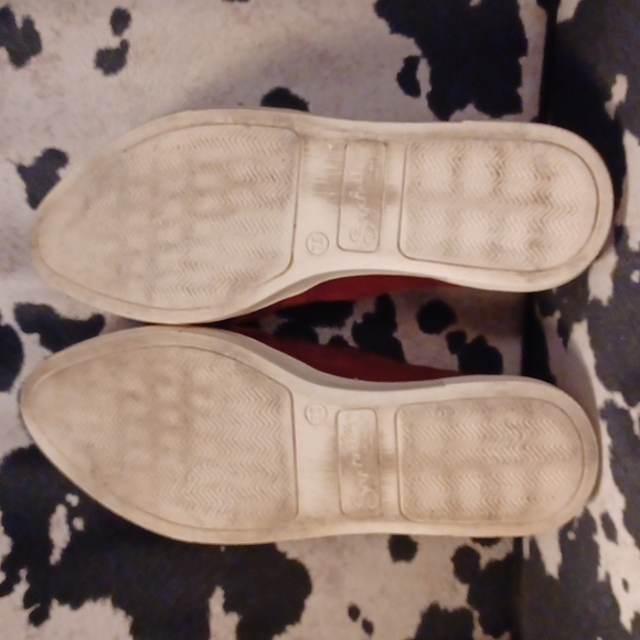 Ruffle maroon suede platform tennie flat - 7.5 - Picture 4 of 7